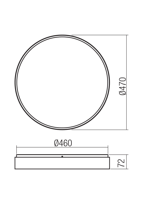 53,6W LED paviršinis šviestuvas YOMO, aukso sp., 3000K, dimeriuojamas, 01-2571 - Image 2