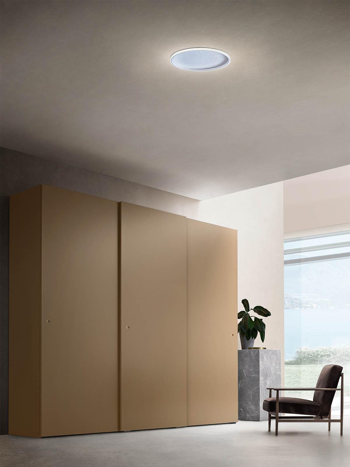 57W LED plafonas SAIR, matinės baltos sp., 2700/6000K, dimeriuojamas