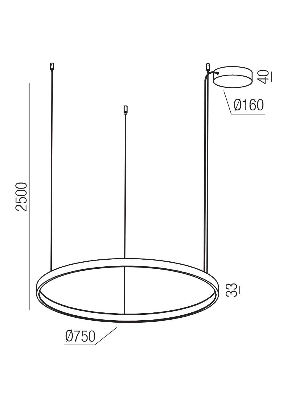 58W LED pakabinamas šviestuvas ORION, rusvas, 2700/3000/4000K, dimeriuojamas, 01-3871