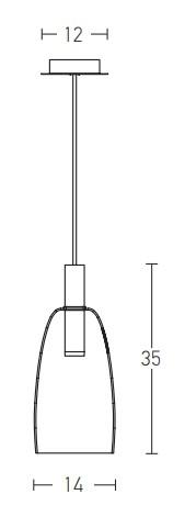 5W LED pakabinamas šviestuvas, juodos/pilkos sp., 3000K, 1965
