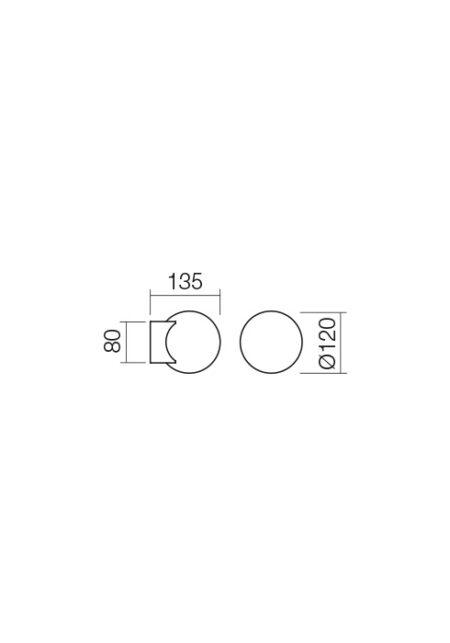 5W LED paviršinis šviestuvas BILIA, chromo sp./baltas, 3000K, IP44, 01-2602