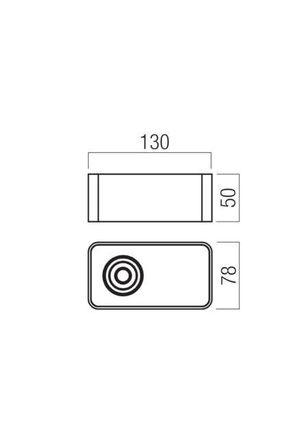 6,2W LED paviršinis šviestuvas YUKI, rusvas, 2700K, dimeriuojamas, 01-4227