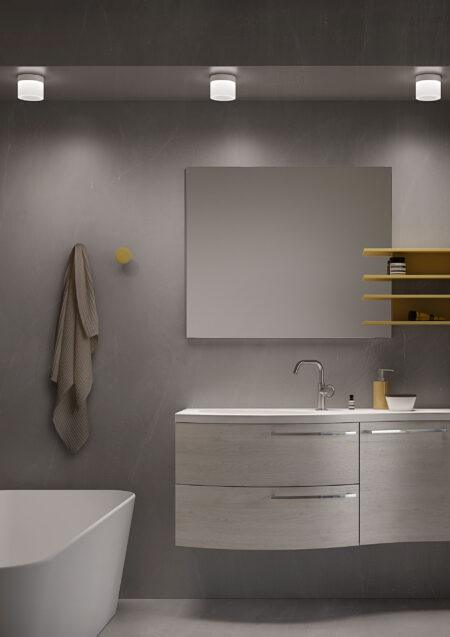 6W LED paviršinis šviestuvas NAIDA, baltas, 3000/4000K, IP44, 01-3357