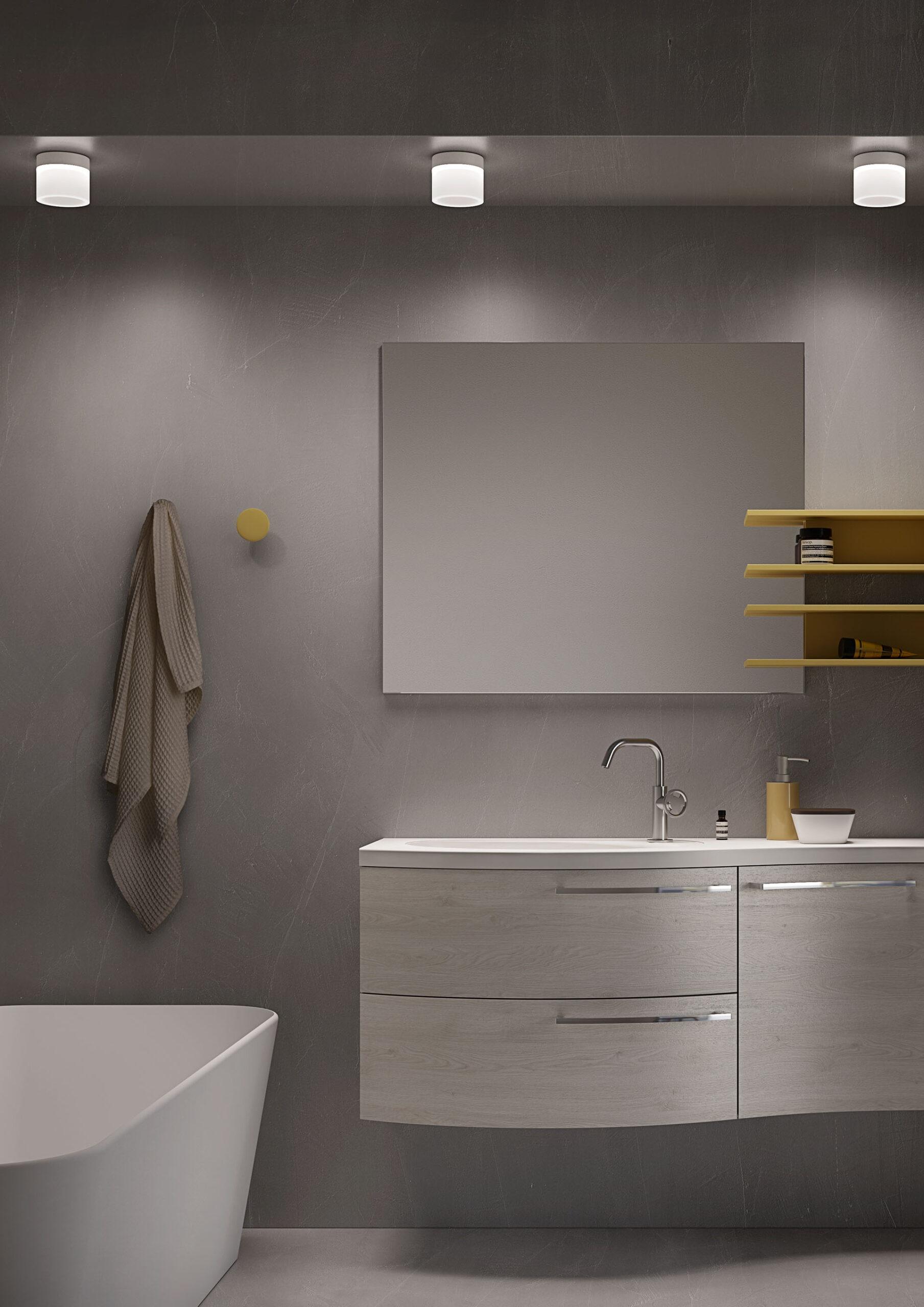 6W LED paviršinis šviestuvas NAIDA, baltas, 3000/4000K, IP44, 01-3357