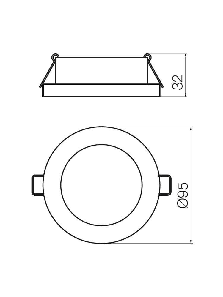7W LED įleidžiamas šviestuvas MT 137 LED, baltas, 4000K, IP44 - Image 2