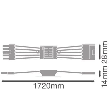 LED linijinio šviestuvo LINEAR INDIVILED 1500 jungtis