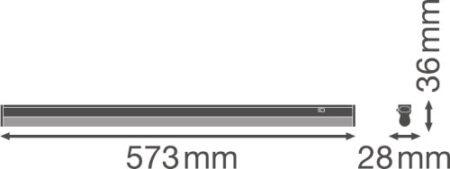 Linijinis šviestuvas COMPACT, su jungikliu 600 8 W 4000 K