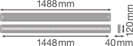 Linijinis šviestuvas IndiviLED© DIRECT 1500 25 W 3000 K