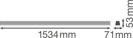 TRUSYS linijinių šviestuvų sistemos šviestuvas DALI WALLWASHER 53 W 4000 K SI