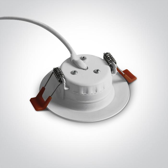 3W LED įleidžiamas šviestuvas, baltas, 4000K, 10103T/W/C