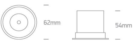 6W LED įleidžiamas šviestuvas, juodas, 3000K, 10106DC/B/W