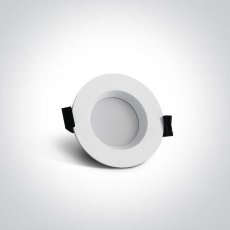 7W LED įleidžiamas šviestuvas, baltas, 3000K, 10107B/W/W