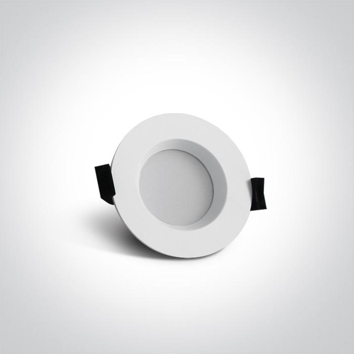7W LED įleidžiamas šviestuvas, baltas, 3000K, 10107B/W/W