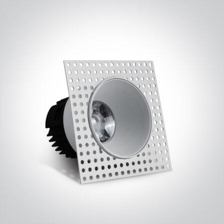 6,5W LED užglaistomas šviestuvas, baltas, 3000K, 10107BT/W/W