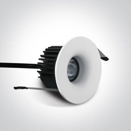 6,5W LED įleidžiamas šviestuvas, baltas, 3000K, 10107DB/W/W