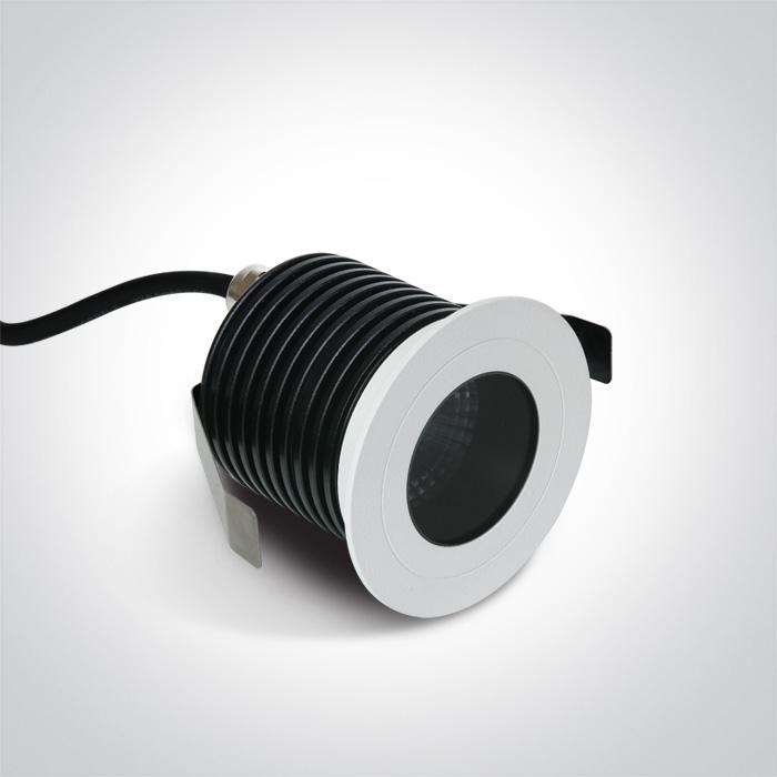 6,5W LED įleidžiamas šviestuvas, baltas, 3000K, 10107H/W/W