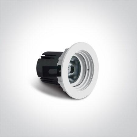 6,5W LED įleidžiamas šviestuvas, juodas, 3000K, 10107K/B/W