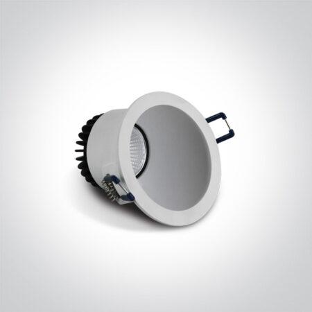 8W LED įleidžiamas šviestuvas, baltas, 3000K, 10108A/W/W
