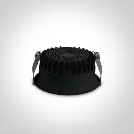 9W LED įleidžiamas šviestuvas, juodas, 3000K, 10109D/B/W