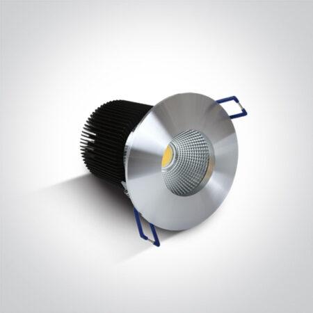 12W LED įleidžiamas šviestuvas, aliuminio sp., 3000K, 10112P/AL/W
