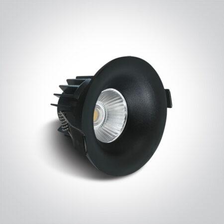 12W LED įleidžiamas šviestuvas, juodas, 3000K, 10112R/B/W