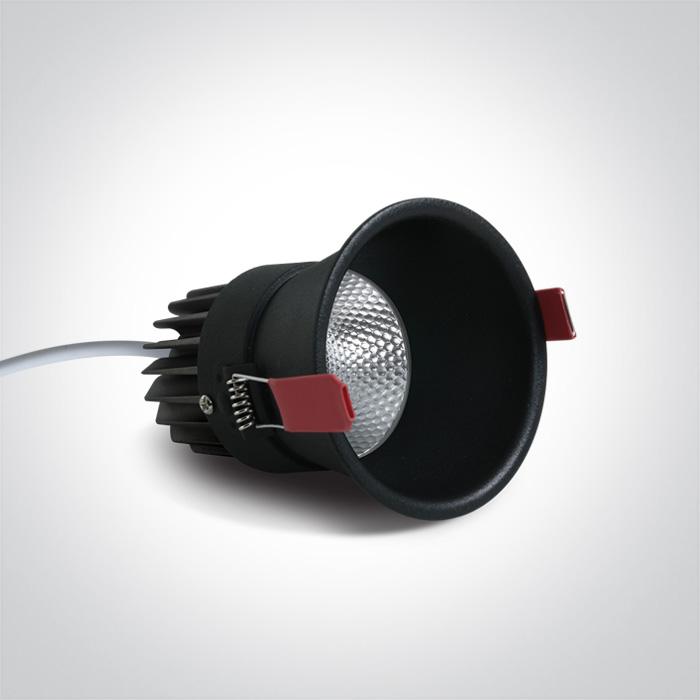 15W LED įleidžiamas šviestuvas, juodas, 3000K, 10115FD/B/W