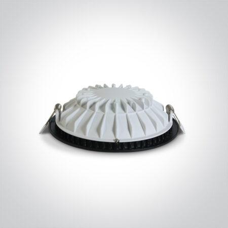 16W LED įleidžiamas šviestuvas, juodos/žalvario sp., 3000K, 10116FD/B/BS
