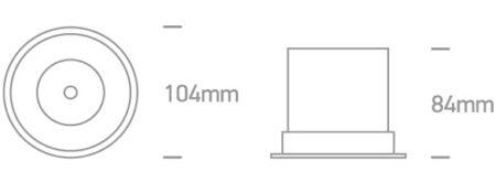 18W LED įleidžiamas šviestuvas, juodas, 3000K, 10118DC/B/W