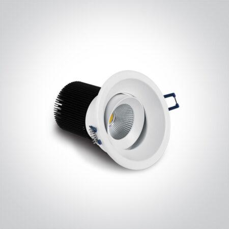 12W LED įleidžiamas pakreipiamas šviestuvas, baltas, 3000K, 11112TA/W/W