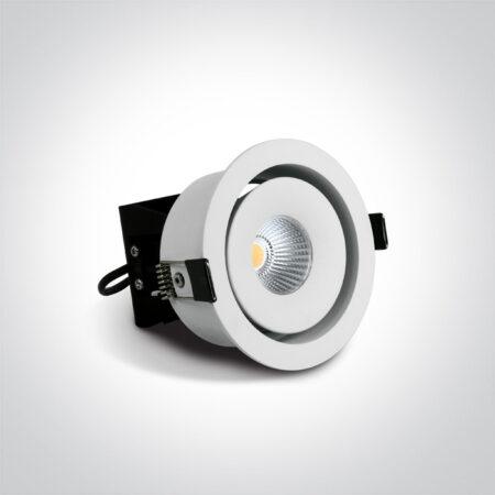 12W LED įleidžiamas pakreipiamas šviestuvas, baltas, 3000K, 11113E/W/W