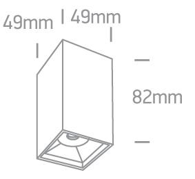 6W LED paviršinis šviestuvas, juodas, 3000K, 12106B/B/W
