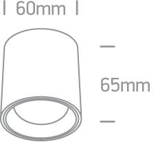 7W LED cilindro formos šviestuvas, juodas, 3000K, 12107K/B/W