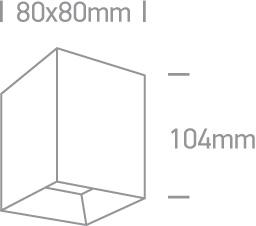 10W LED paviršinis šviestuvas, baltas, 3000K, 12110HA/W/W
