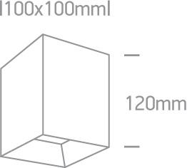 15W LED paviršinis šviestuvas, baltas, 3000K, 12115HA/W/W