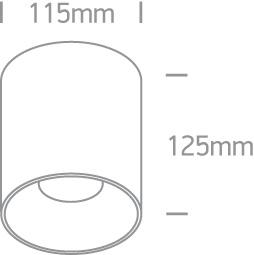 30W LED cilindro formos šviestuvas, juodas, 3000K, 12130Z/B/W - Image 2