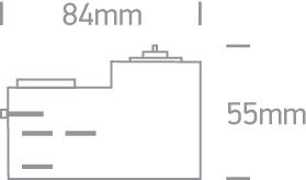 3 fazių bėgelio adapteris, pilkas, 41002/G