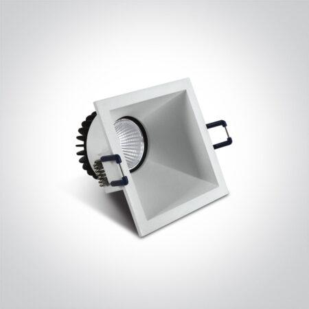 8W LED įleidžiamas šviestuvas, baltas, 3000K, 50108A/W/W