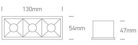 12W LED įleidžiamas šviestuvas, baltas, 3000K, 50306B/W/W