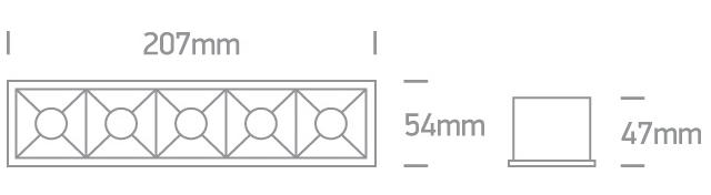 20W LED įleidžiamas šviestuvas, baltas, 3000K, 50506B/W/W