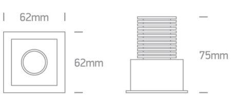 6W LED įleidžiamas pakreipiamas šviestuvas, baltas, 3000K, 51106M/W/W