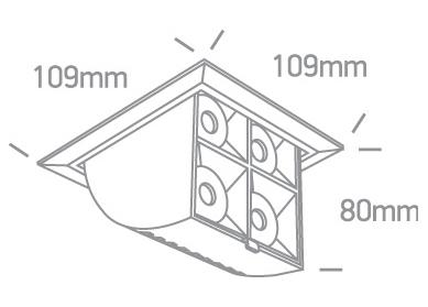 16W LED įleidžiamas pakreipiamas šviestuvas, baltas, 3000K, 51406B/W/W