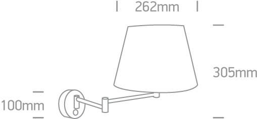 Sieninis šviestuvas, E27, chromo sp., 61046/MC