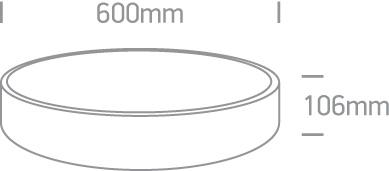 50W LED plafonas, baltas, 3000K, 62150D/W/W