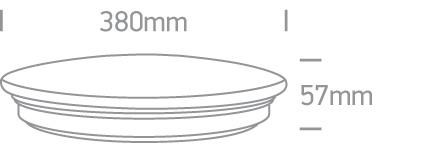 30W LED plafonas, baltas, 3000K, 62154/W/W