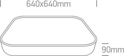 62W LED plafonas, juodas, 3000K, 62160A/B/W