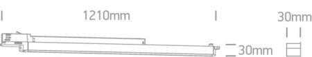 25W LED linijinis bėgelio šviestuvas, juodas, 4000K, 65025T/B/C