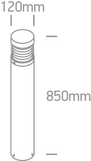 15W LED pastatomas lauko šviestuvas, antracito sp., 3000K, 67034/AN/W