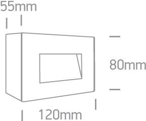 4W LED sieninis šviestuvas, baltas, 3000K, 67076/W/W