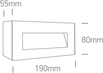 5W LED sieninis šviestuvas, baltas, 3000K, 67076A/W/W