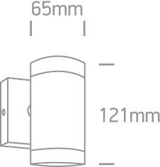 Cilindro formos šviestuvas, GU10, pilkas, 67130E/G